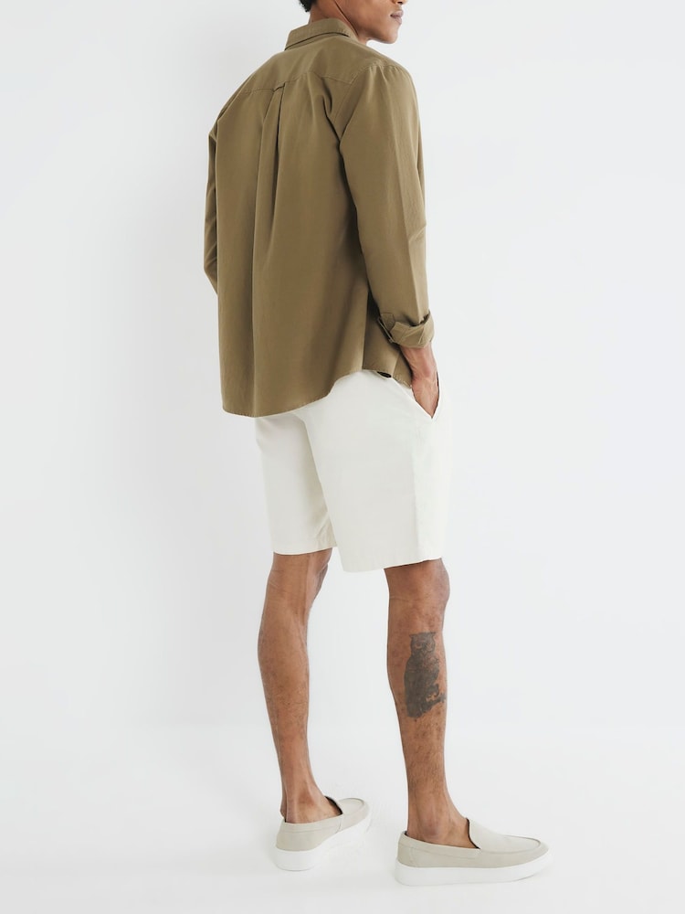 River Island White Pull On 100% Cotton Shorts - Image 4 of 4
