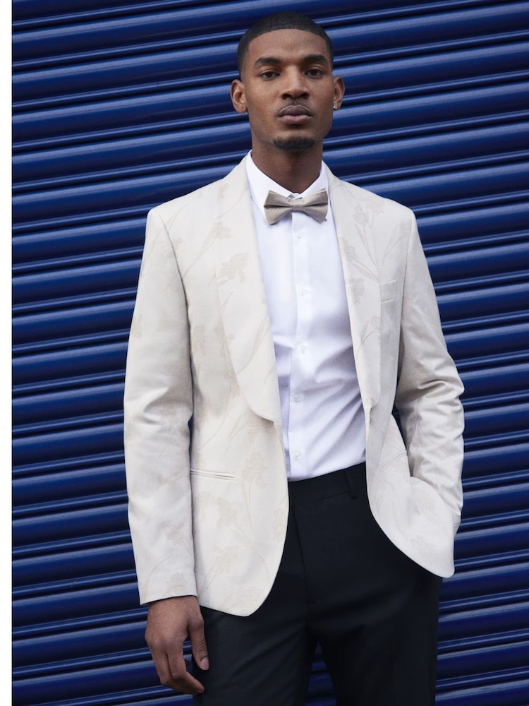 River Island Cream Embroided Shawl Jacket - Image 1 of 6