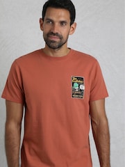 Weird Fish Red Codfather Heritage Wash Artist 100% Cotton T-Shirt - Image 1 of 6