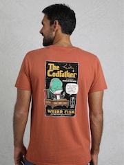 Weird Fish Red Codfather Heritage Wash Artist 100% Cotton T-Shirt - Image 2 of 6