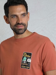 Weird Fish Red Codfather Heritage Wash Artist 100% Cotton T-Shirt - Image 4 of 6