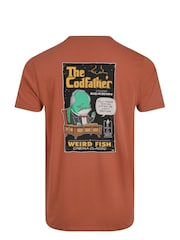 Weird Fish Red Codfather Heritage Wash Artist 100% Cotton T-Shirt - Image 6 of 6