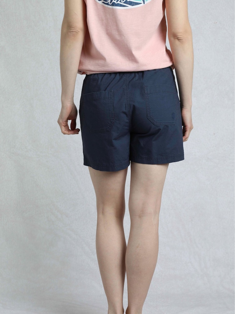 Weird Fish Aqua Blue Deeley Ripstop 100% Cotton Shorts - Image 2 of 8