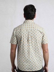 Weird Fish Brown Faraway Printed 100% Cotton Shirt - Image 2 of 6