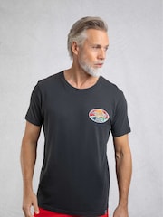Weird Fish Navy Land and Sea Back Print Graphic 100% Cotton T-Shirt - Image 1 of 7