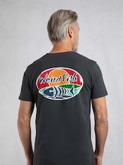 Weird Fish Navy Land and Sea Back Print Graphic 100% Cotton T-Shirt - Image 2 of 7