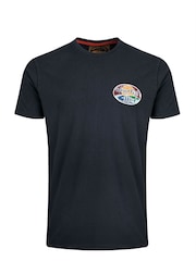 Weird Fish Navy Land and Sea Back Print Graphic 100% Cotton T-Shirt - Image 6 of 7