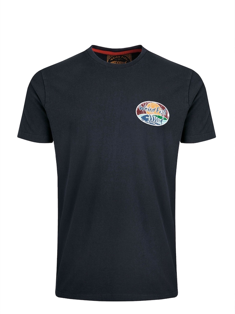 Weird Fish Navy Land and Sea Back Print Graphic 100% Cotton T-Shirt - Image 6 of 7