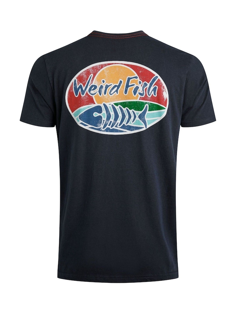 Weird Fish Navy Land and Sea Back Print Graphic 100% Cotton T-Shirt - Image 7 of 7