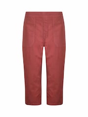 Weird Fish Pink Anyar 3 Quarter Ripstop 100% Cotton Trousers - Image 6 of 7