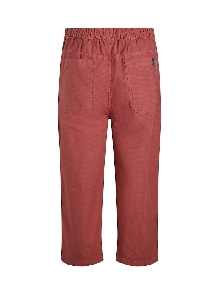 Weird Fish Pink Anyar 3 Quarter Ripstop 100% Cotton Trousers - Image 7 of 7