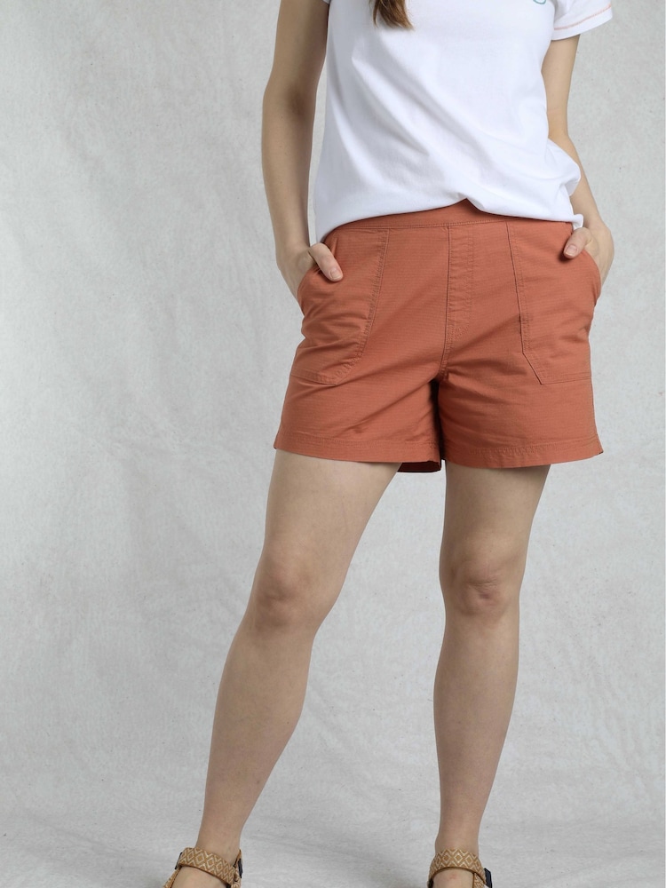 Weird Fish Orange Deeley Ripstop 100% Cotton Shorts - Image 1 of 8