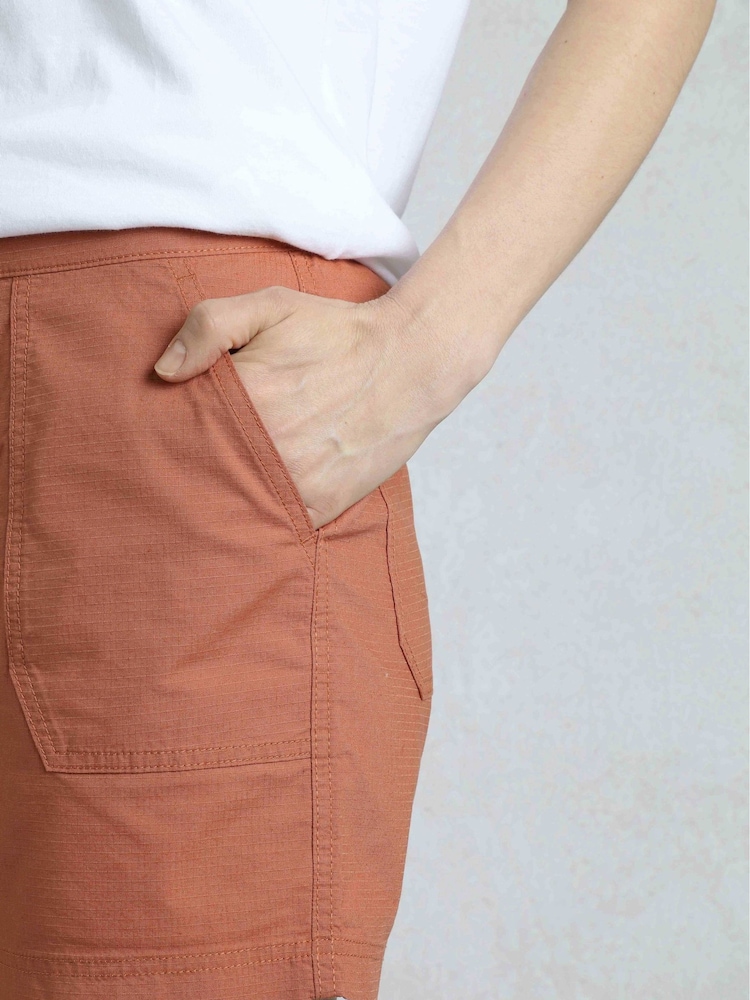 Weird Fish Orange Deeley Ripstop 100% Cotton Shorts - Image 3 of 8