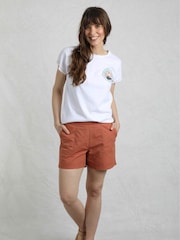 Weird Fish Orange Deeley Ripstop 100% Cotton Shorts - Image 6 of 8