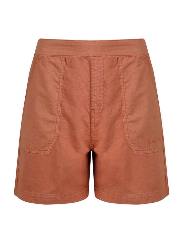 Weird Fish Orange Deeley Ripstop 100% Cotton Shorts - Image 7 of 8
