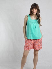 Weird Fish Green Chelle Square Neck Jersey 100% Organic Cotton Vest - Image 3 of 7