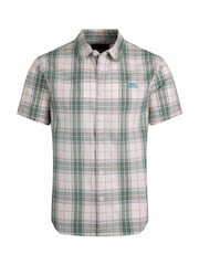 Weird Fish Green Judd Short Sleeve 100% Cotton Check Shirt - Image 5 of 6