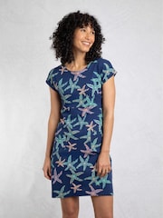 Weird Fish Blue Tallahassee 100% Cotton Jersey Dress - Image 1 of 6