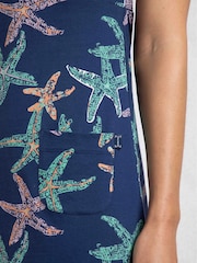 Weird Fish Blue Tallahassee 100% Cotton Jersey Dress - Image 3 of 6