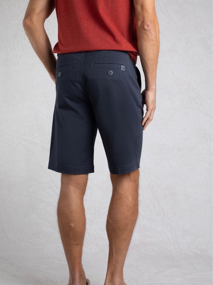 Weird Fish Blue Rayburn Flat Front Shorts - Image 2 of 4 Weird Fish Blue Rayburn Flat Front Shorts - Image 2 of 4