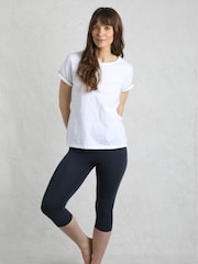 Weird Fish Aqua Blue Blondie Cropped Leggings - Image 1 of 6