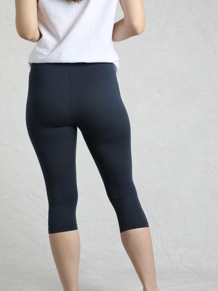 Weird Fish Aqua Blue Blondie Cropped Leggings - Image 2 of 6