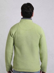 Weird Fish Green Newark 1/4 Zip Grid Fleece - Image 2 of 6