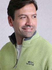 Weird Fish Green Newark 1/4 Zip Grid Fleece - Image 3 of 6