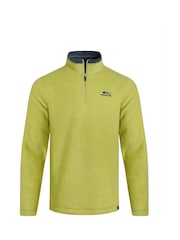Weird Fish Green Newark 1/4 Zip Grid Fleece - Image 5 of 6