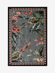 Set of 2 Grey Washable Tropicial Border Doormats - Image 5 of 7