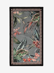 Set of 2 Grey Washable Tropicial Border Doormats - Image 6 of 7