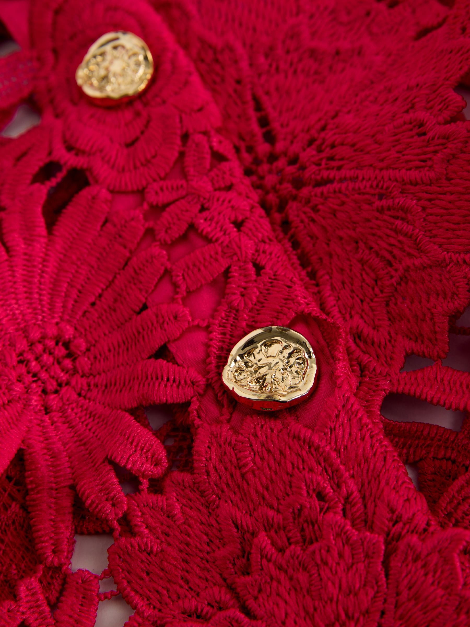 Buy Red Floral Lace Short Sleeve Top from Next USA