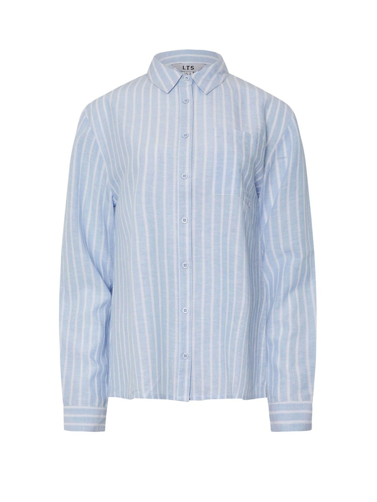 Long Tall Sally Blue Stripe Shirt - Image 6 of 6