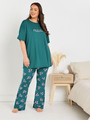 Yours Curve Green Yoga Joggers - Image 3 of 6