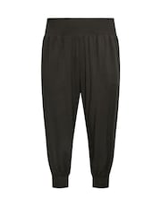 Yours Curve Black Shirred Harem Trousers - Image 6 of 6