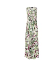 M&Co Green Tropical Twist Front Sleeveless Maxi Dress - Image 3 of 3