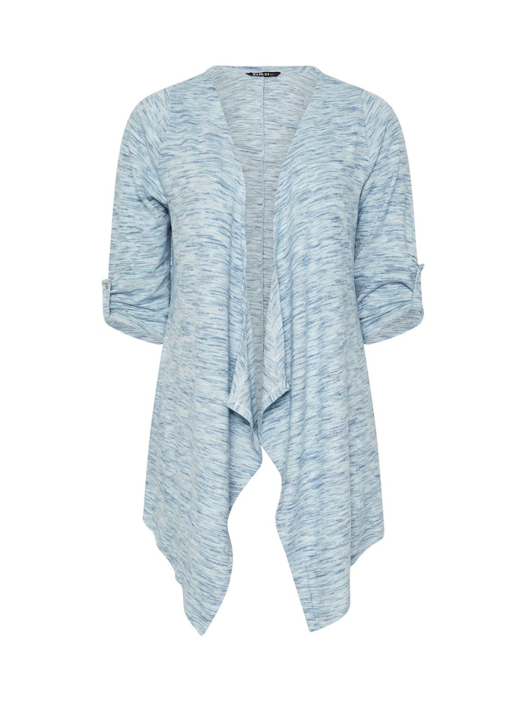 Yours Curve Blue Luxury Collection Tab Detail Cardigan - Image 5 of 5