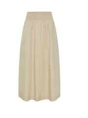 Long Tall Sally Natural Shirred Waist 100% Cotton Skirt - Image 5 of 5