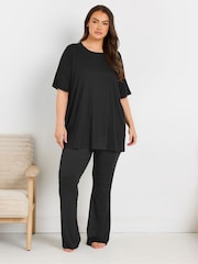 Yours Curve Black Yoga Joggers - Image 4 of 6