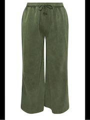 Verde - Pantalones de chándal de pernera ancha de Yours Curve - Imagen 5 de 5