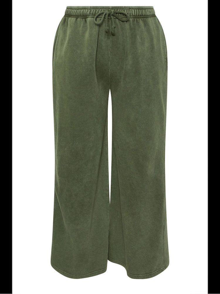 Verde - Pantalones de chándal de pernera ancha de Yours Curve - Imagen 5 de 5 Verde - Pantalones de chándal de pernera ancha de Yours Curve - Imagen 5 de 5