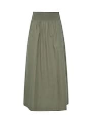 Long Tall Sally Green Shirred Waist 100% Cotton Skirt - Image 6 of 6