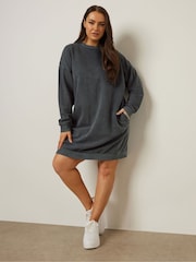 Yours Curve Grey Dress - Image 2 of 5