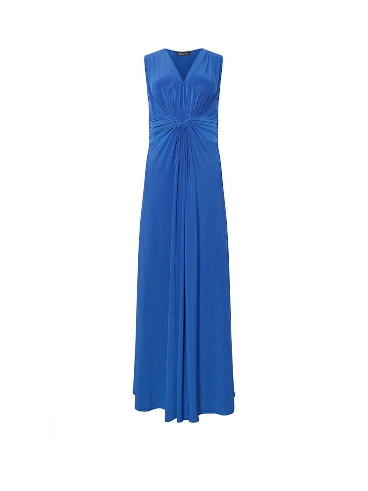 M&Co Blue Twist Front Sleeveless Maxi Dress - Image 1 of 1