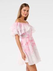 Forever New Pink Ellie Ruffle Mini Dress - Image 4 of 5