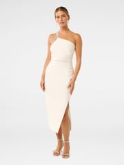 Forever New White Irene Petite Embellished Asymmetrical Bodycon Dress - Image 5 of 5