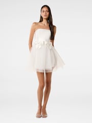 Forever New White Camelia Strapless Tulle Skirt Mini Dress - Image 5 of 5