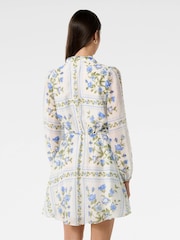 Forever New White Tamila Printed Skater Mini Dress - Image 3 of 4