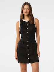 Forever New Black Pure Montana Contrast Shift Mini Dress - Image 1 of 5