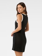 Forever New Black Pure Montana Contrast Shift Mini Dress - Image 2 of 5